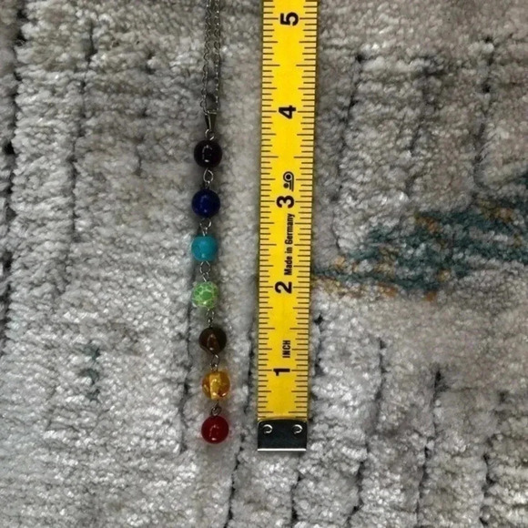 Gorgeous Chakra Stones Reiki Necklace & Earring Set NWT - Picture 6 of 7